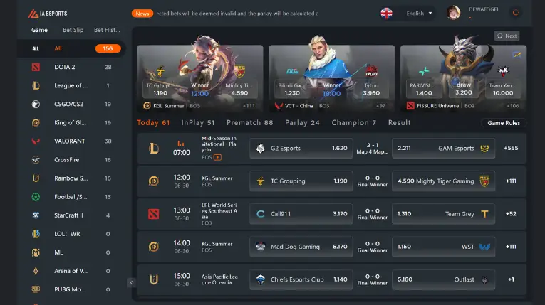 Dewalive E-Sports Asset